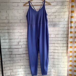 All in Motion Strappy Blue/Purple Jumpsuit